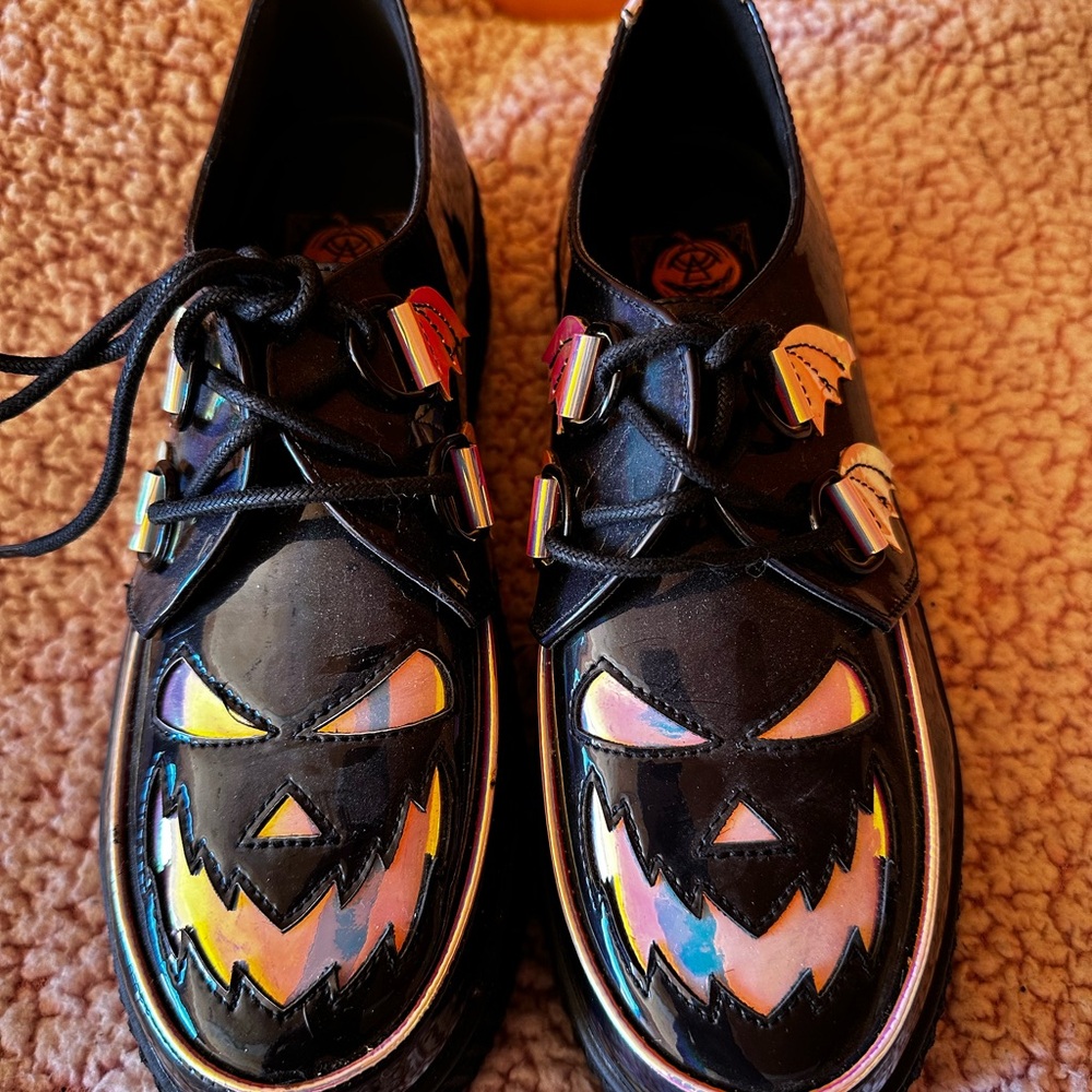 Halloween Pumpkin Kids Shoes - Black